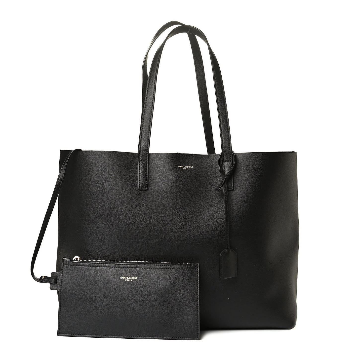 Calfskin Large Shopping Tote Black