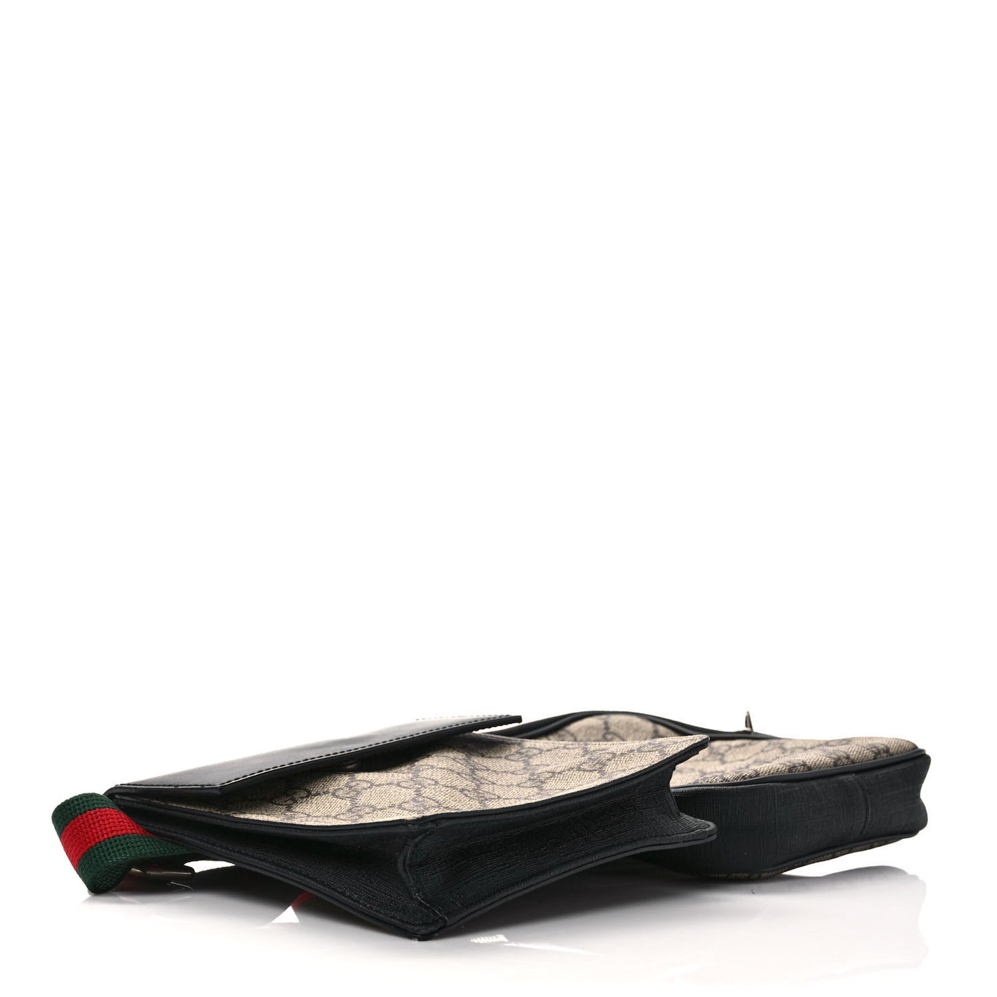 GG Supreme Monogram Web Belt Bag Black