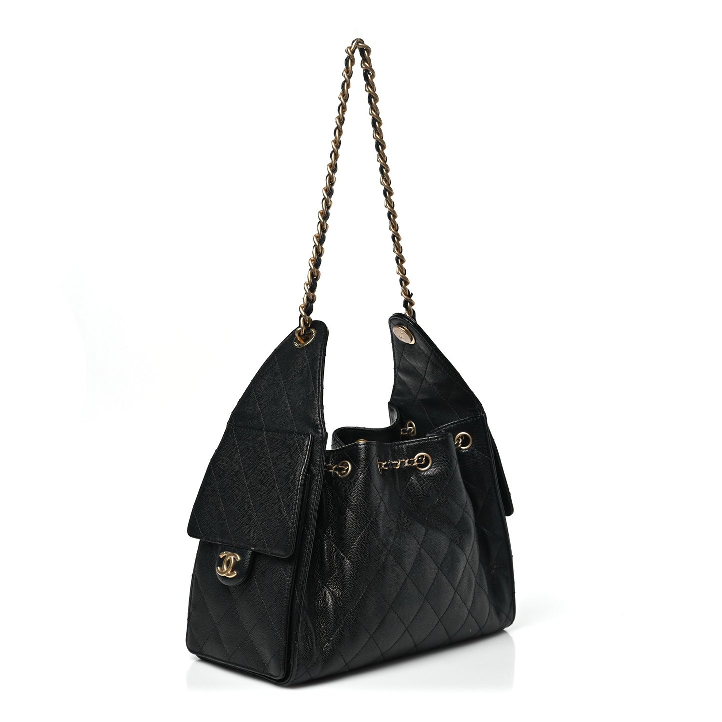 Caviar Quilted Small Chanel 25 Handbag Black