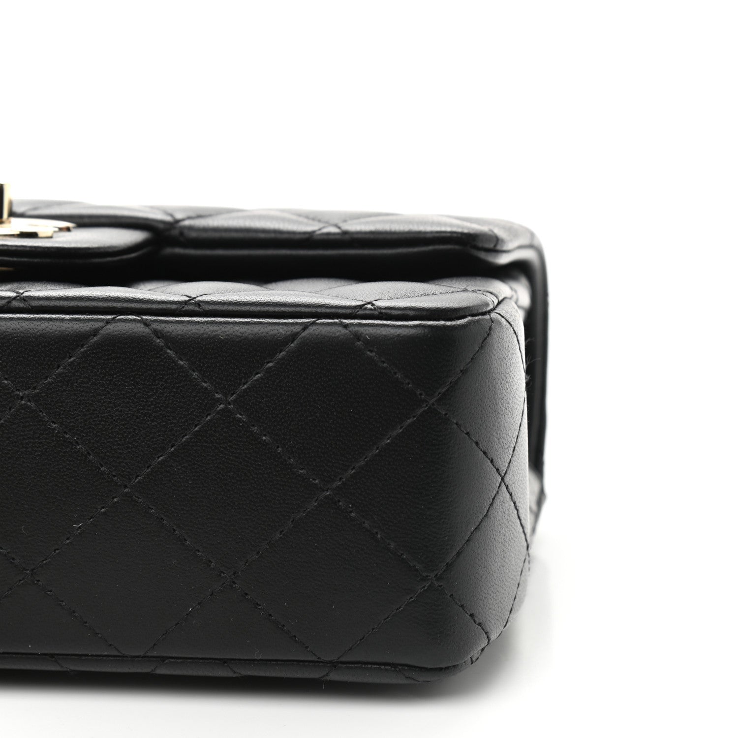 Chanel Lambskin Quilted Mini Top Handle Rectangular Flap Black 9 of 9