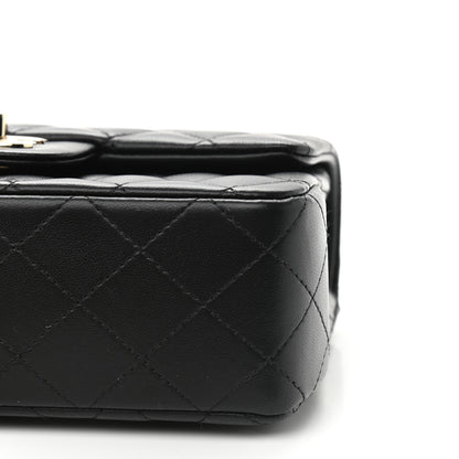 Chanel Lambskin Quilted Mini Top Handle Rectangular Flap Black 9 of 9