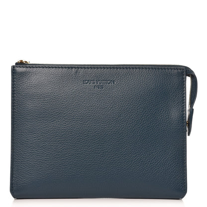 Louis Vuitton Cuir Element Boheme Pouch Cyan 1 of 2
