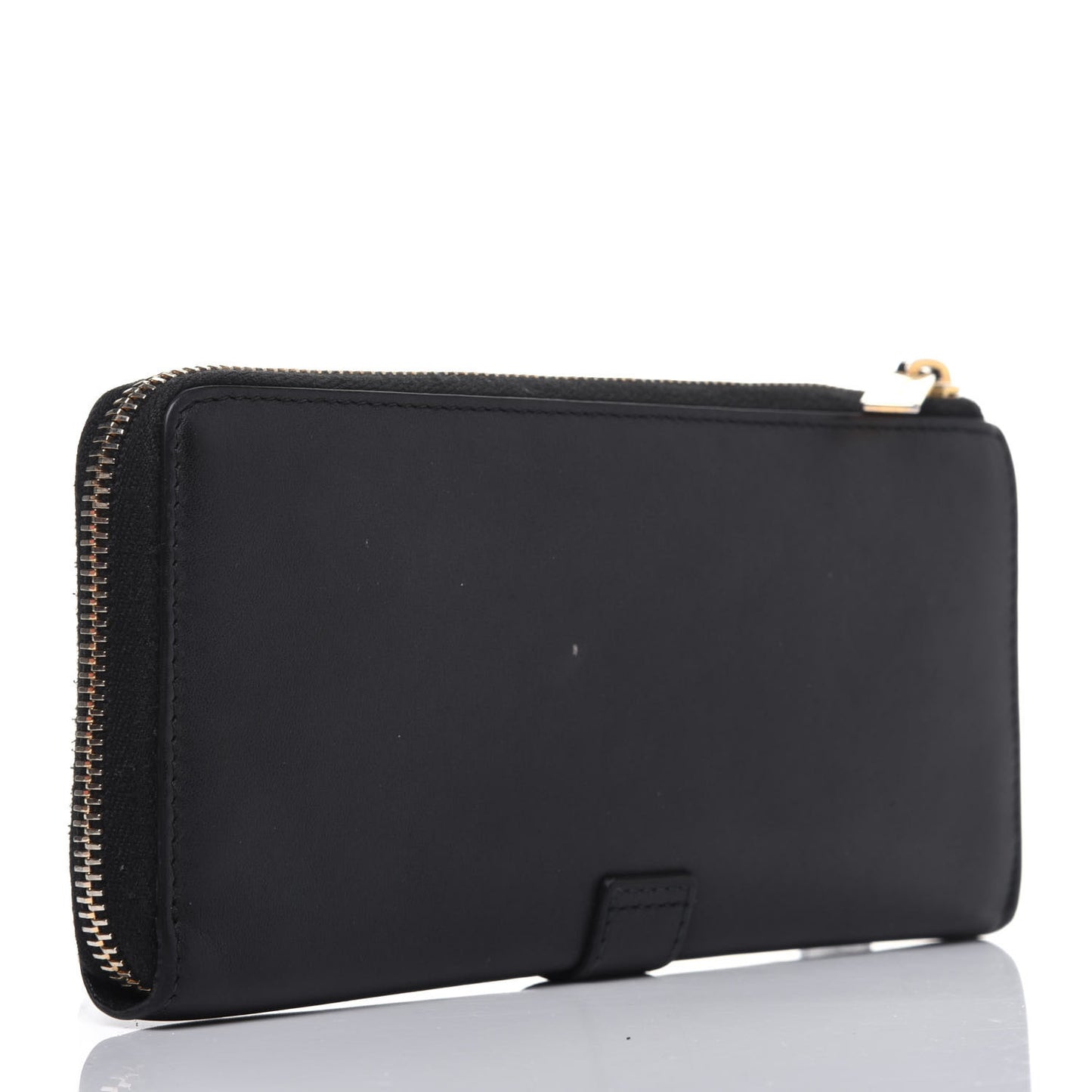 Calfskin Classic Y Ligne Zip Wallet Black