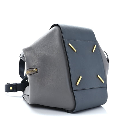 Loewe Grained Calfskin Small Hammock Shoulder Bag Blue Grey 4 of 14