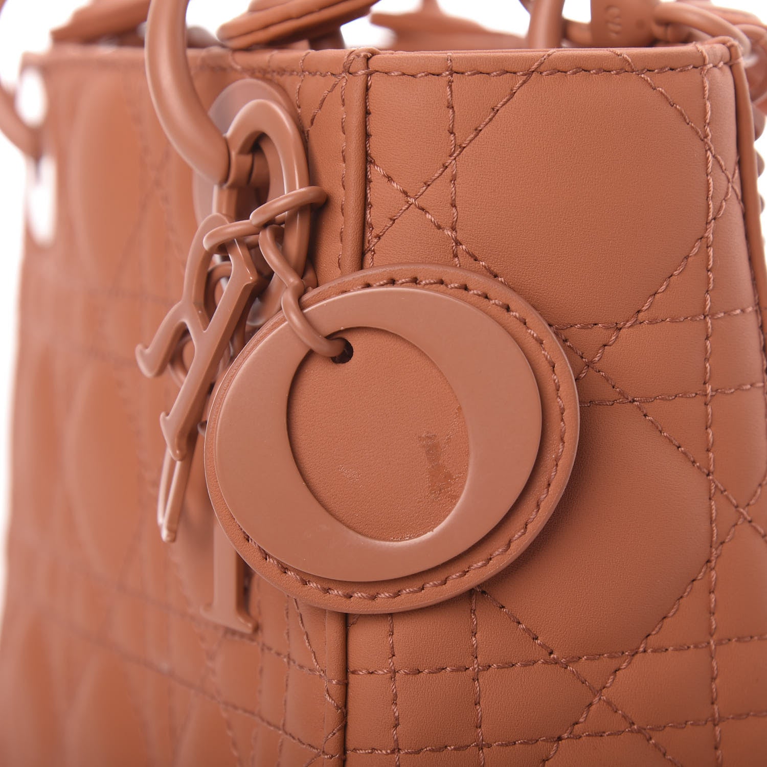 Christian Dior Ultra Matte Calfskin Cannage Mini Lady Dior Orange 13 of 13