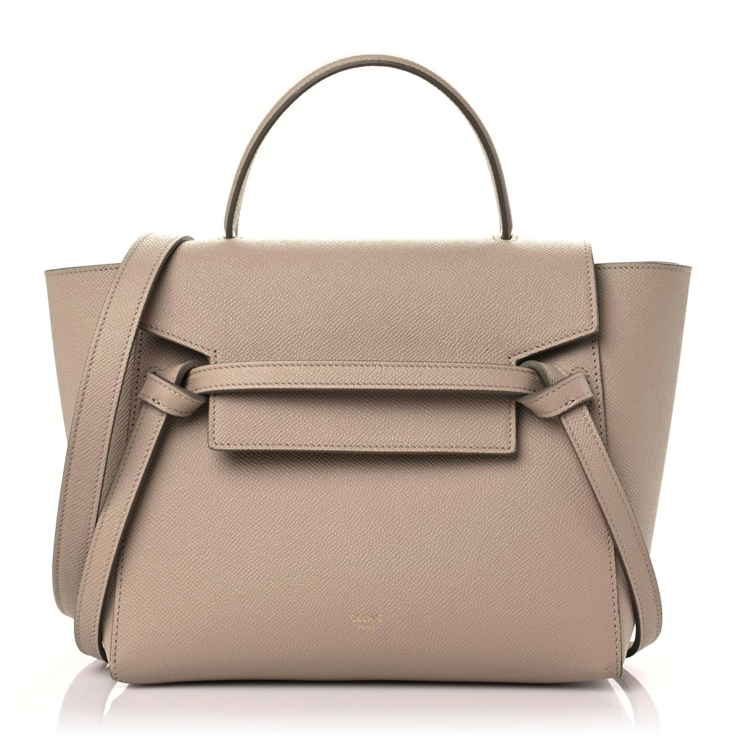 Grained Calfskin Micro Belt Bag Light Taupe