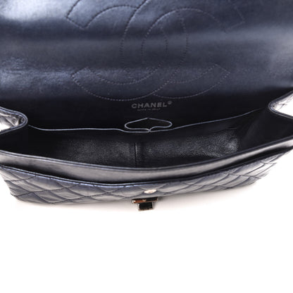 Chanel Metallic Aged Calfskin 2.55 Reissue Flap 227 Blue 5 of 14