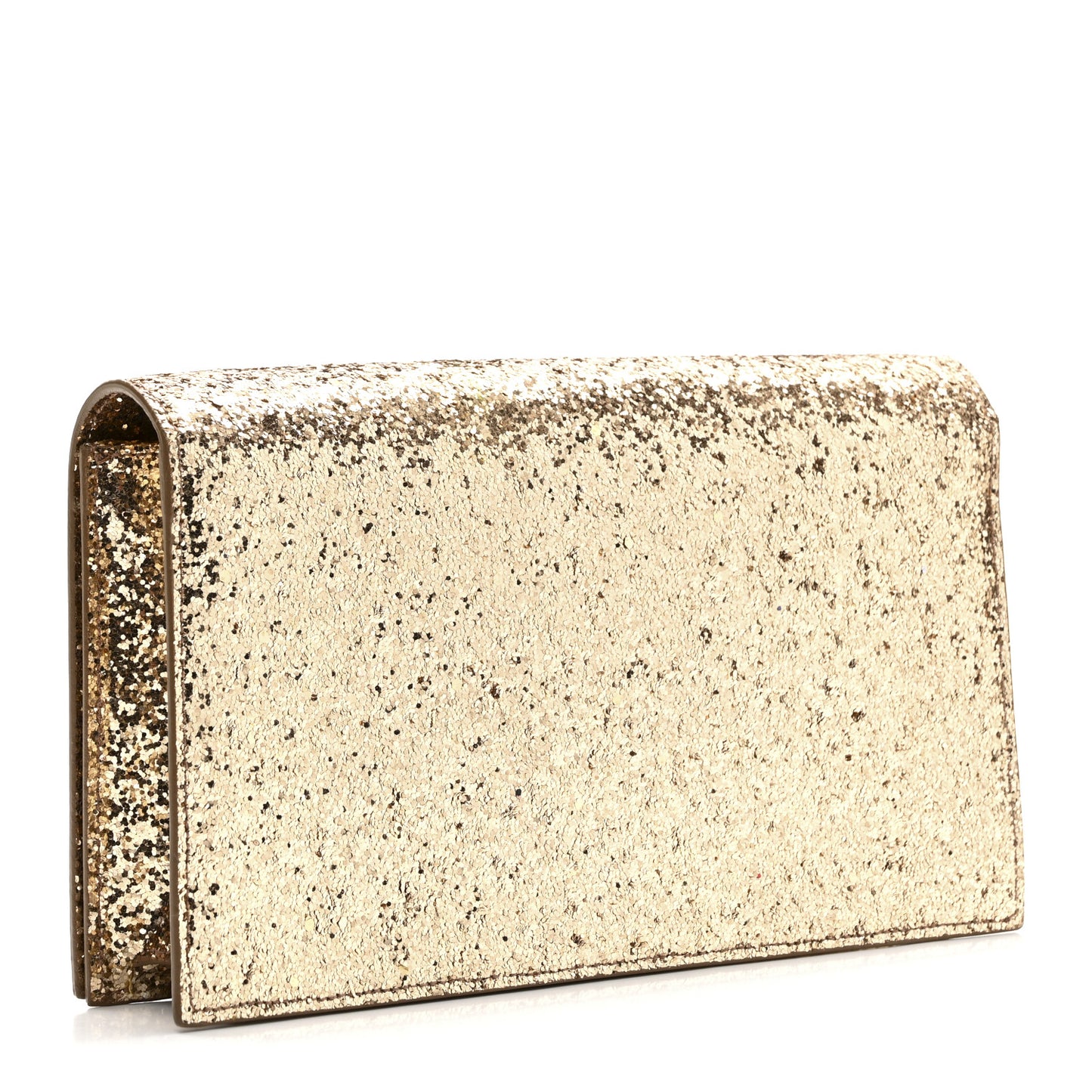 Glitter Classic Kate Monogram Clutch Gold