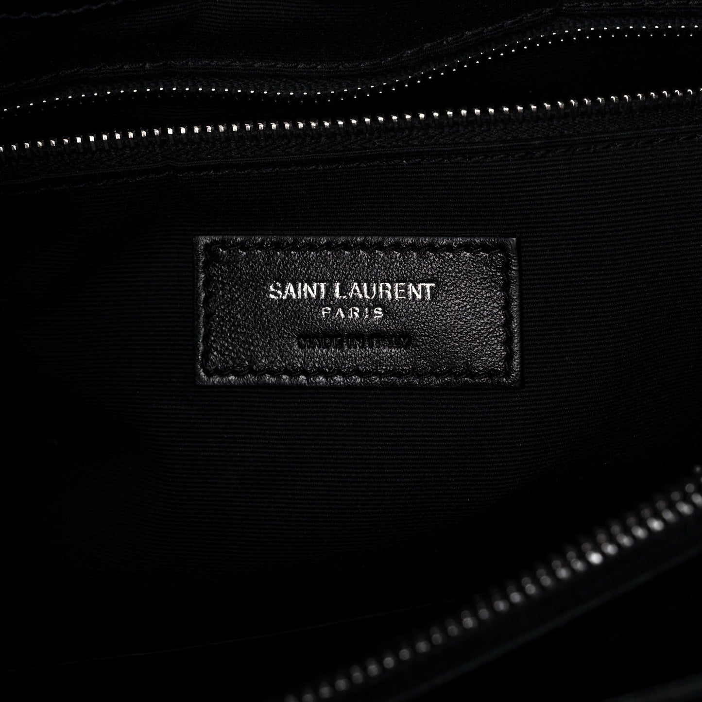 Calfskin Y Quilted Monogram Large Loulou Shopper Black