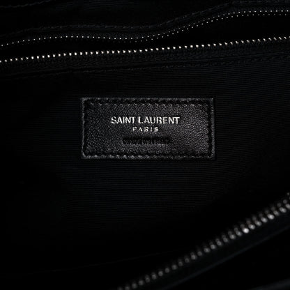 Saint Laurent Calfskin Y Quilted Monogram Large Loulou Shopper Black 7 of 13