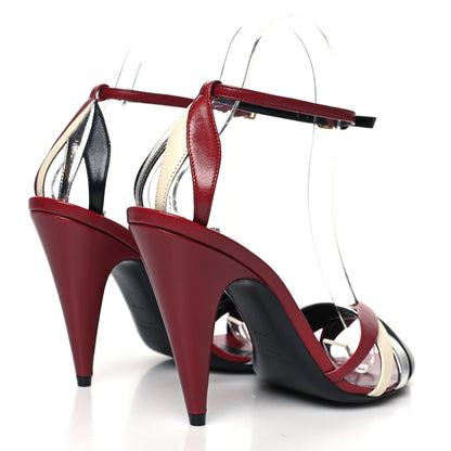 Saint Laurent Calfskin Kristen 95 Sandal Heels 36 Red 4 of 7
