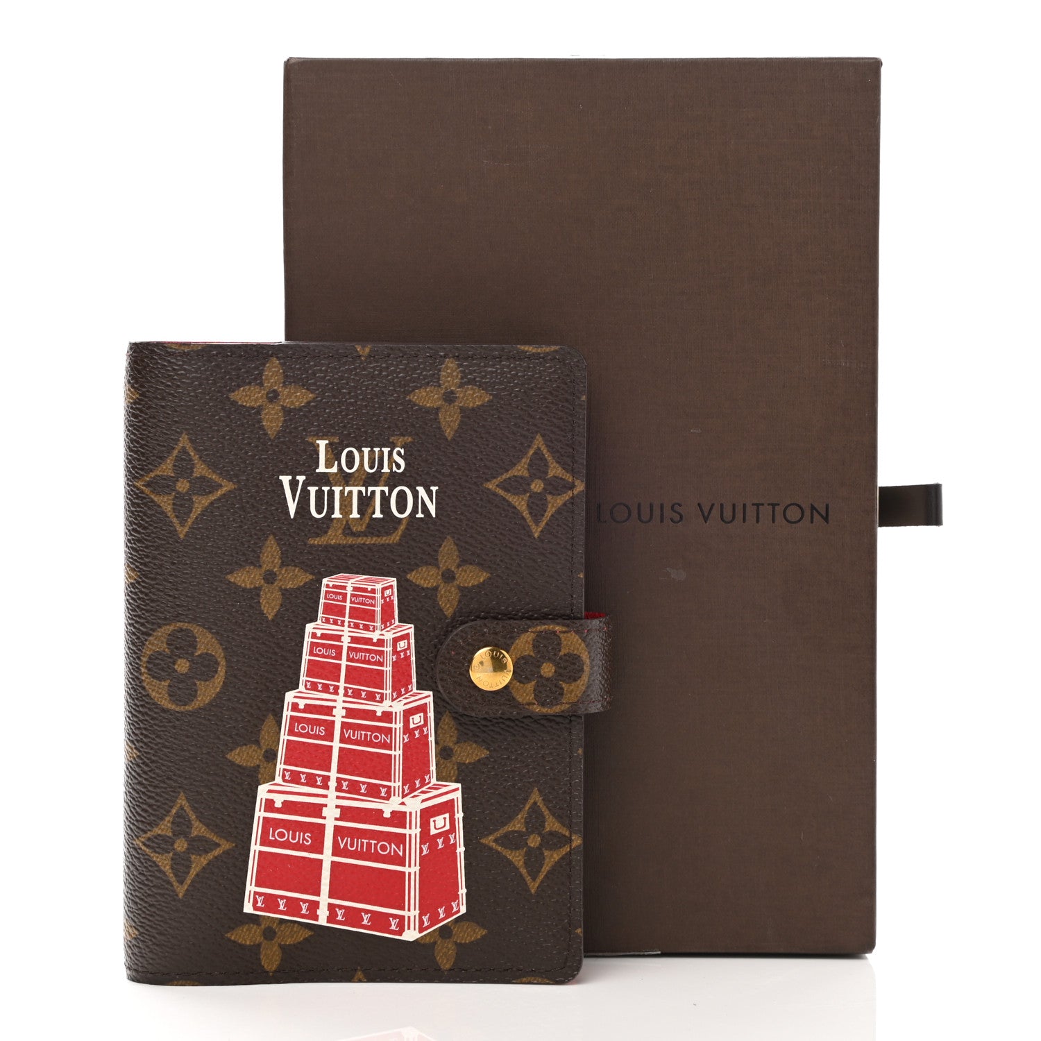 Louis Vuitton Monogram Malle Empilees Stacked Trunks Small Ring Agenda Cover 6 of 6