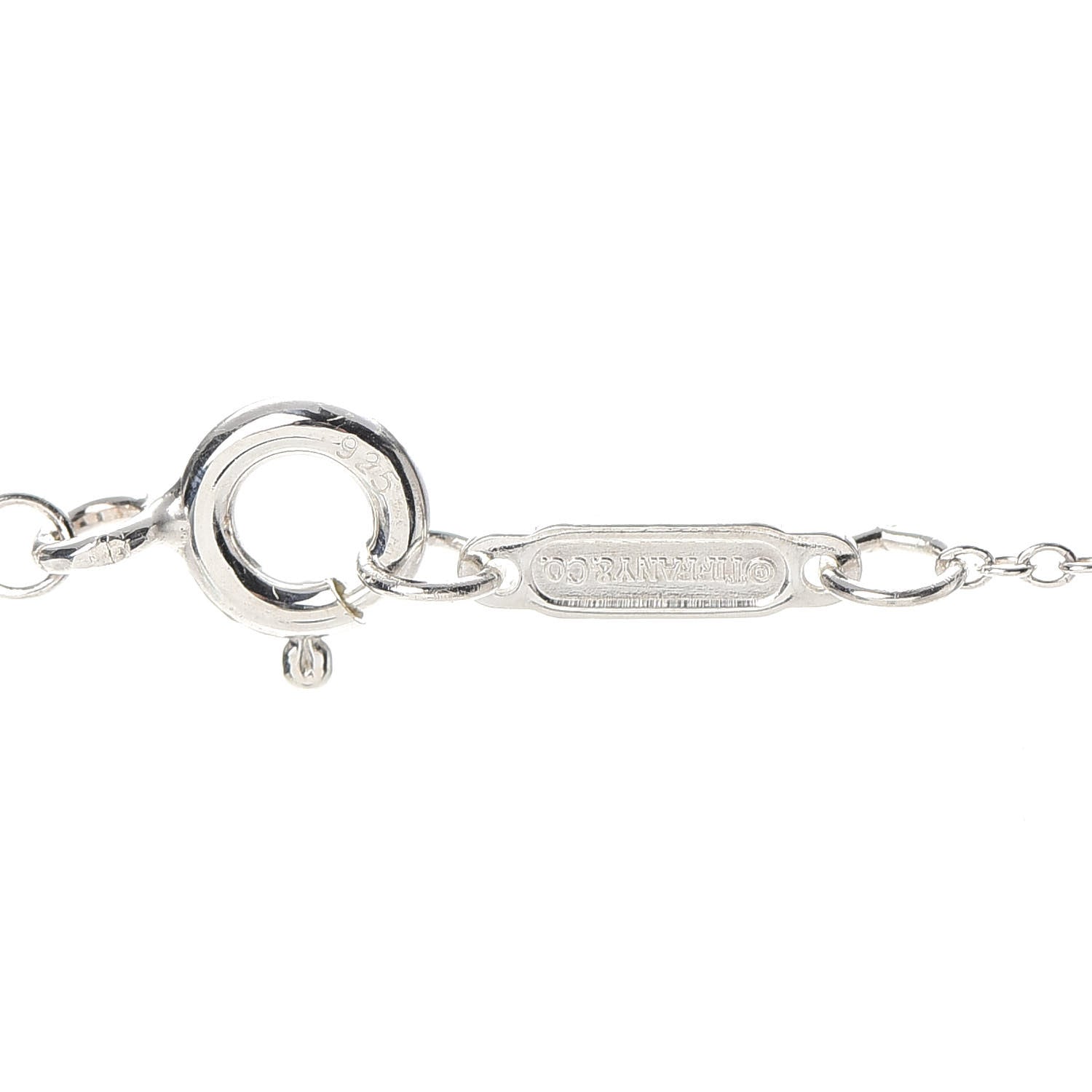 Tiffany Sterling Silver Diamond Somerset Pendant Necklace 5 of 6