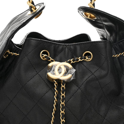 Chanel Caviar Quilted Medium Chanel 25 Handbag Black 10 of 12
