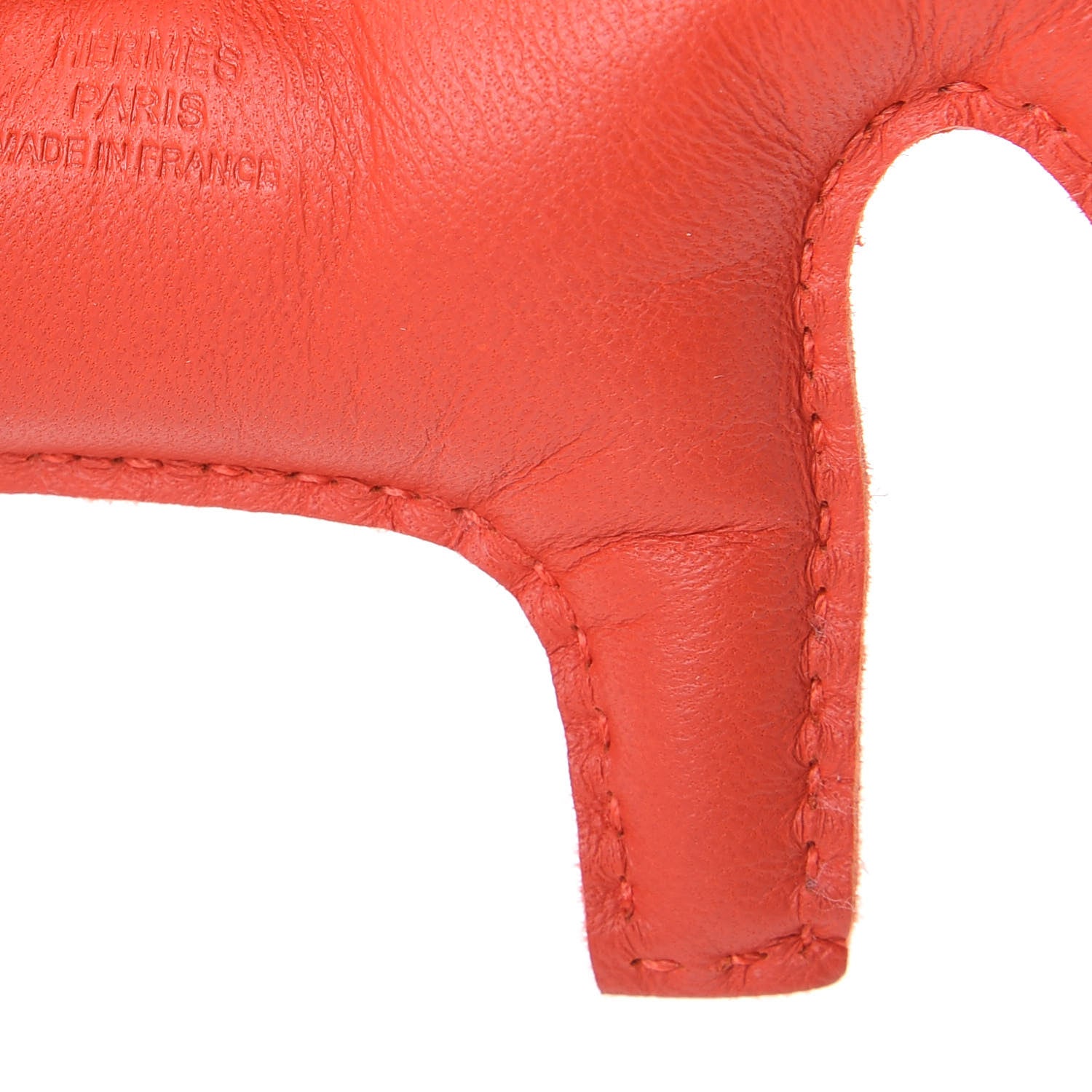 Hermes Milo Lambskin Grigri Rodeo Horse Bag Charm PM Capucine Celeste Cornaline 3 of 5
