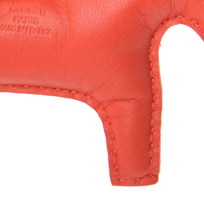 Hermes Milo Lambskin Grigri Rodeo Horse Bag Charm PM Capucine Celeste Cornaline 3 of 5