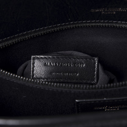 Saint Laurent Crinkled Calfskin Matelasse Monogram Medium Niki Chain Satchel Black 9 of 10