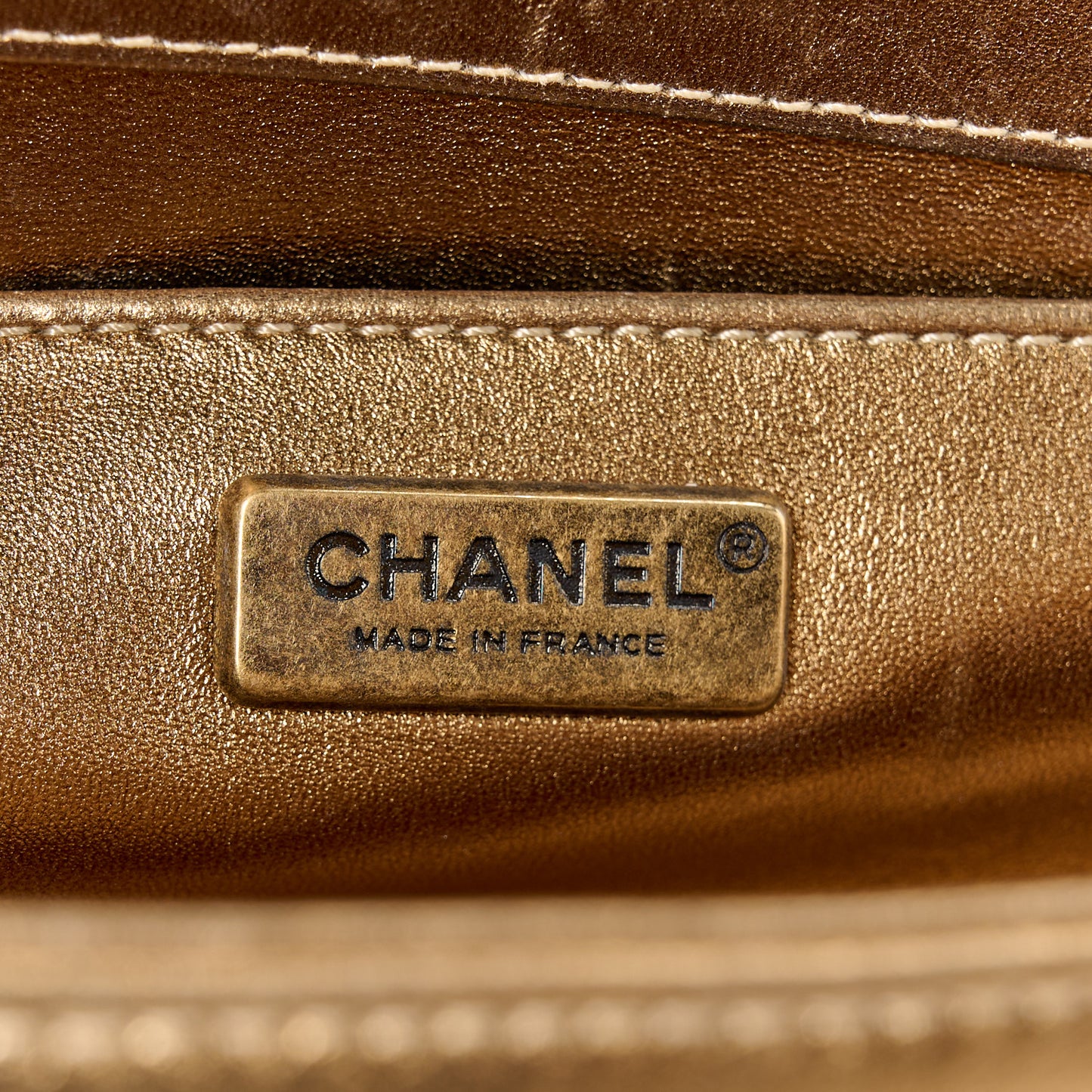 Snakeskin Medium Boy Flap Gold