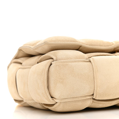 Bottega Veneta Suede Maxi Intrecciato Padded Chain Cassette Crossbody Bag Sand 7 of 8