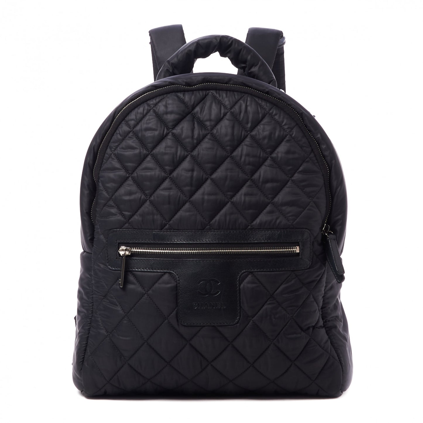 Nylon Quilted Coco Cocoon Backpack Black