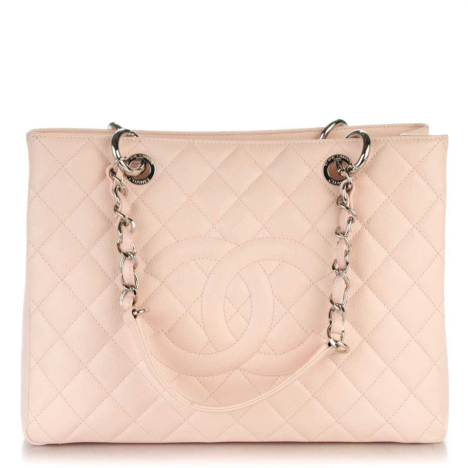 Chanel Caviar Quilted Grand Shopping Tote GST Light Pink 1 of 7