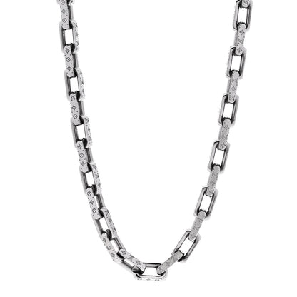 Louis Vuitton Monogram Chain Necklace Silver 1 of 6