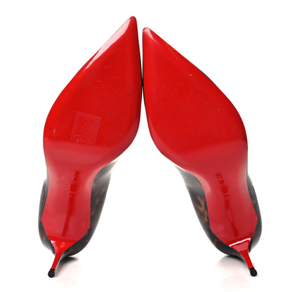 Christian Louboutin Patent Tartaruga Decollete 554 70 Pumps 37 Testa Di Moro 5 of 7