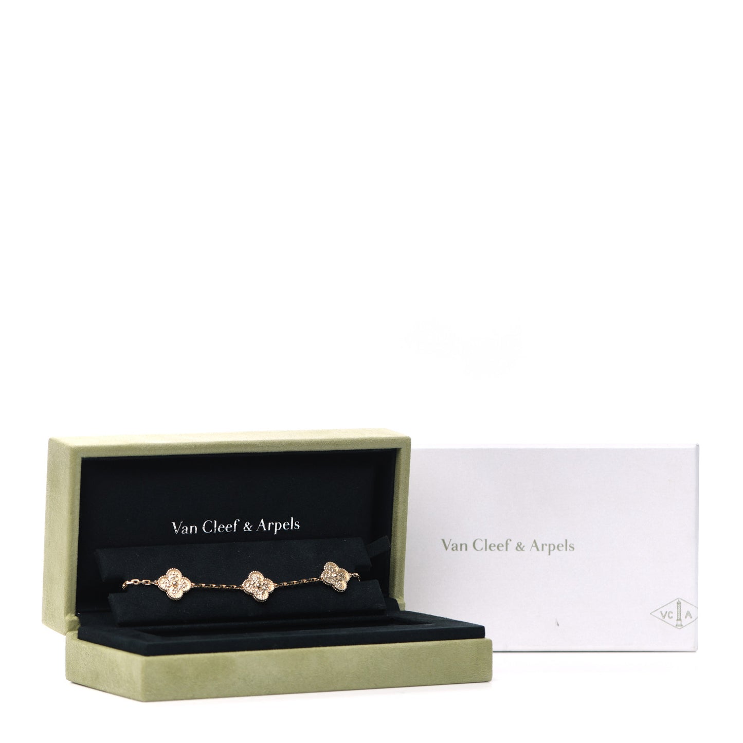 18K Yellow Gold 5 Motifs Vintage Alhambra Bracelet