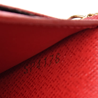Louis Vuitton Damier Ebene Victorine Wallet Red 7 of 12