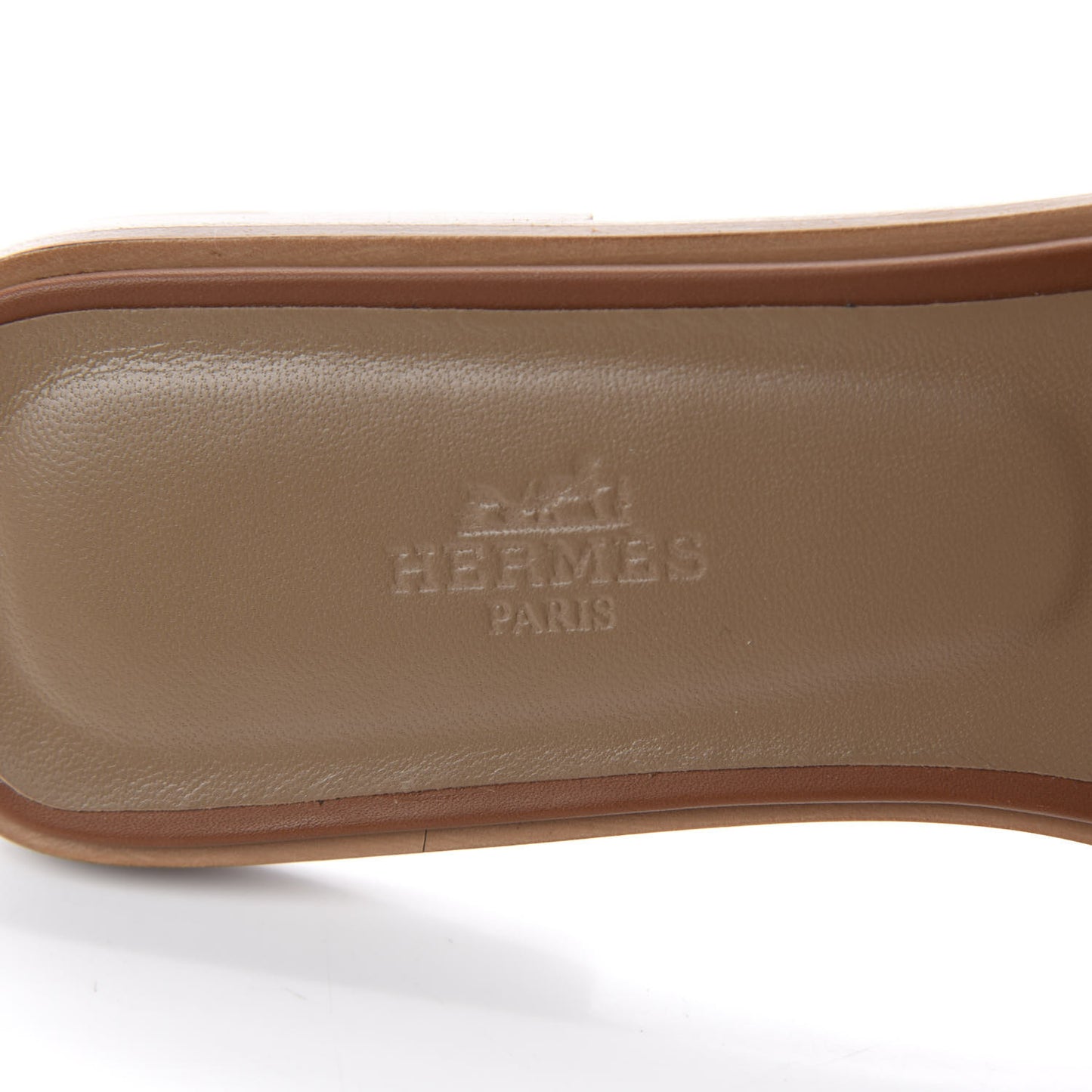 Box Calfskin Oran Sandals 38.5 Gold
