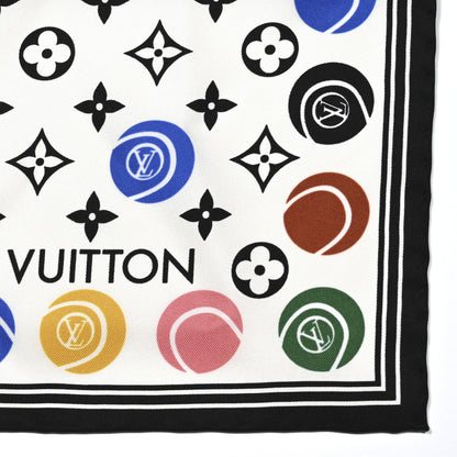 Louis Vuitton Silk Monogram LV Match Scarf White Multicolor 3 of 3