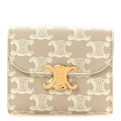 Celine Triomphe Canvas Small Triomphe Wallet White 1 of 8