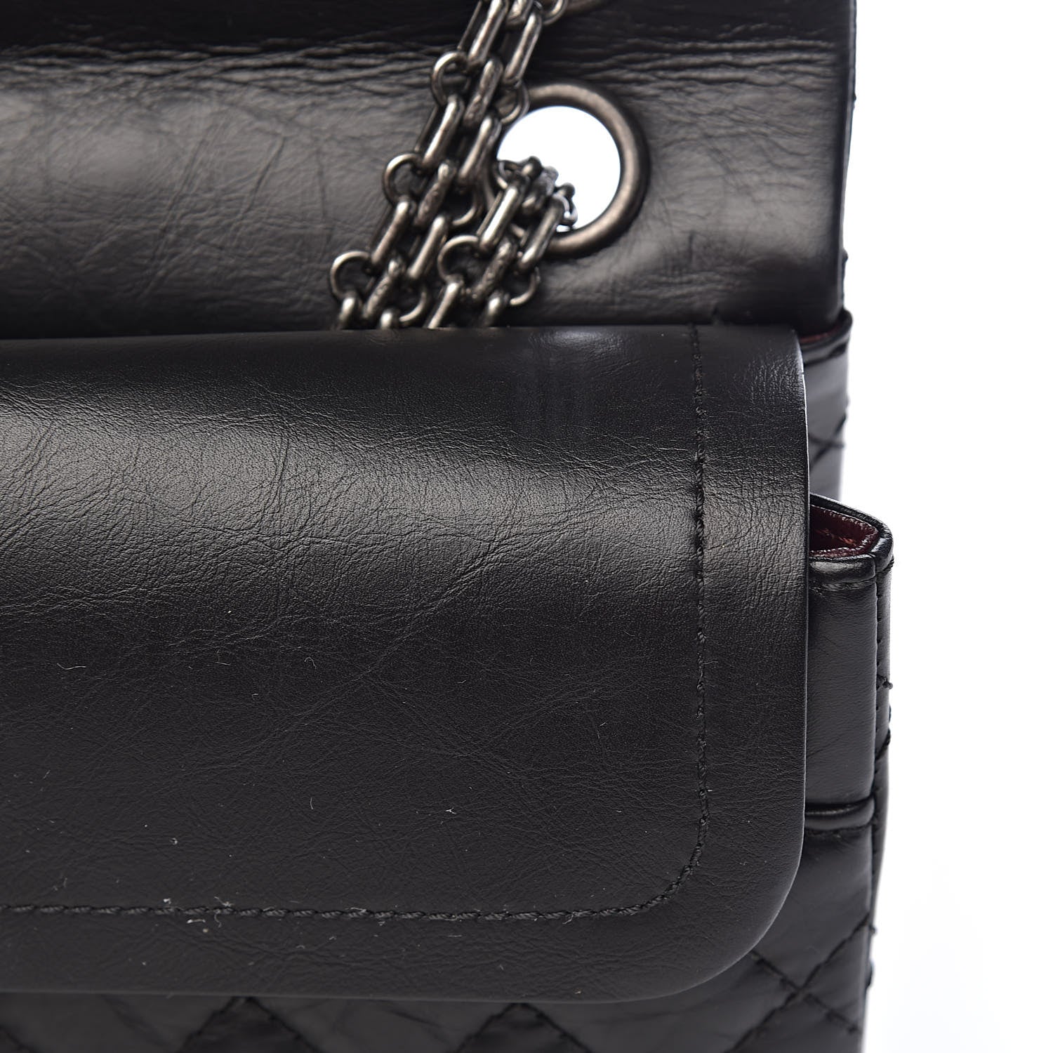 Chanel Aged Calfskin Quilted 2.55 Reissue 225 Flap Black 12 of 15