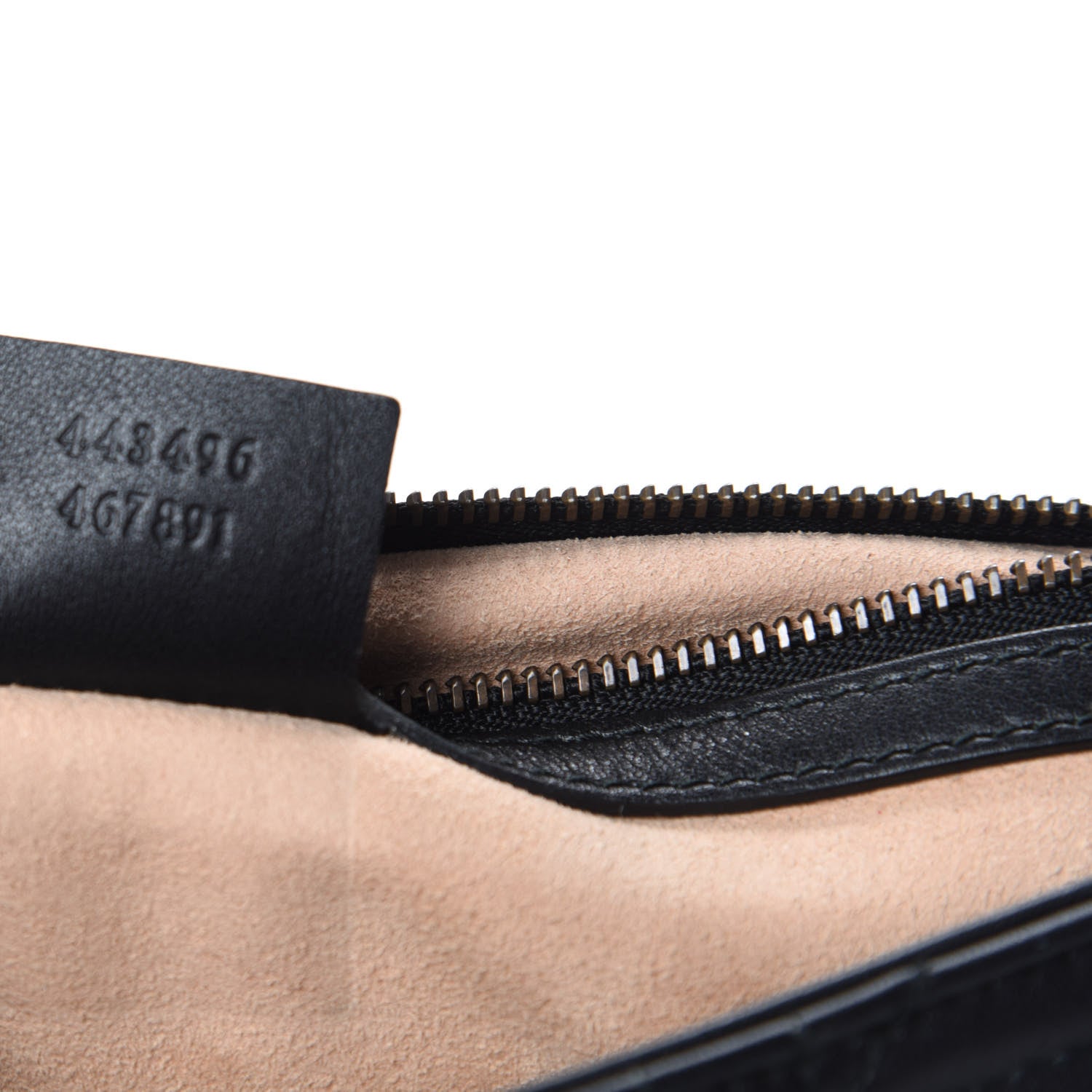 Gucci Calfskin Matelasse Studded Medium GG Marmont Shoulder Bag Black 7 of 9