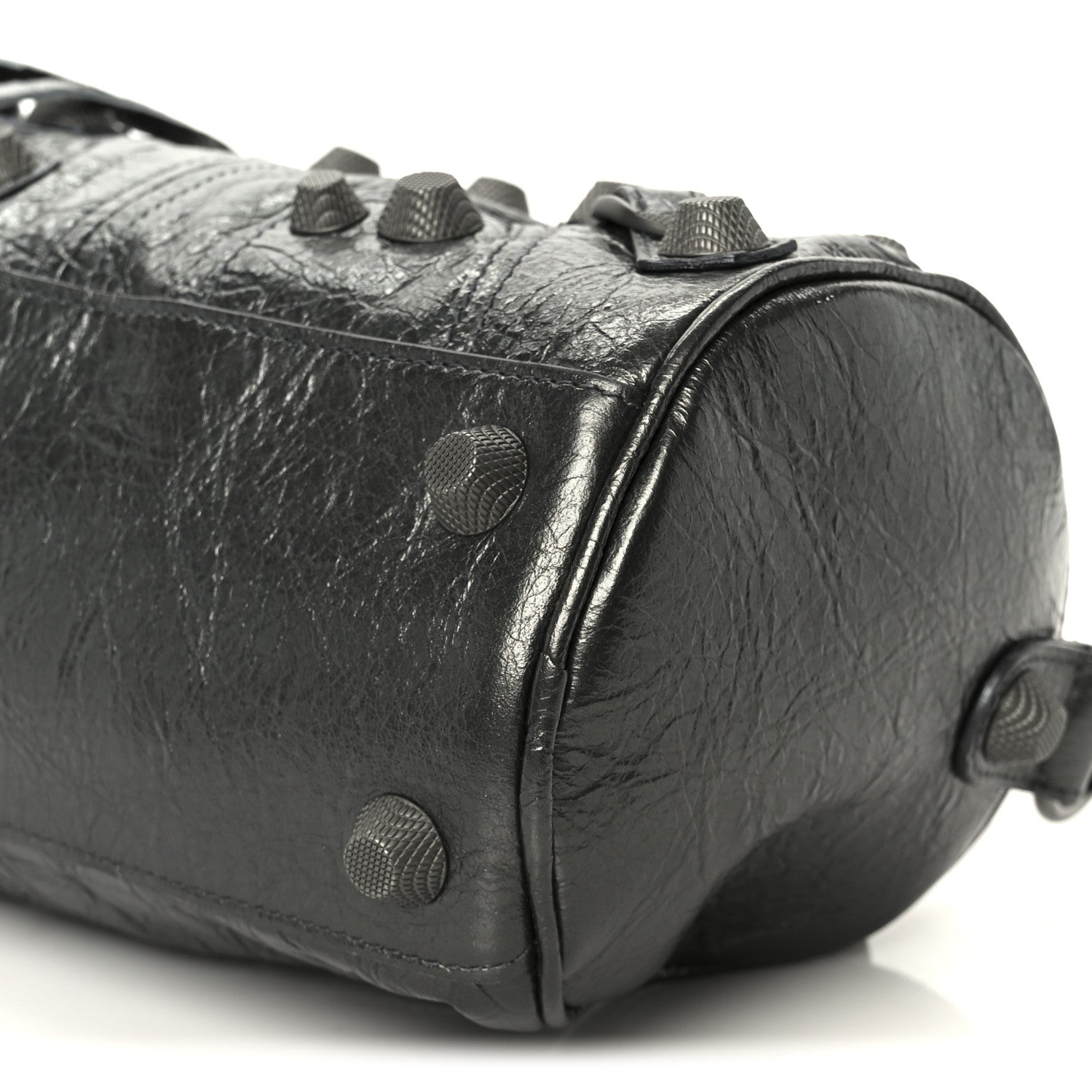 Balenciaga Agneau Arena Le Cagole Cylinder Bag Steel Grey 10 of 10