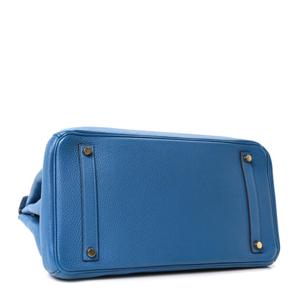 Hermes Taurillon Clemence Birkin 35 Mykonos 4 of 10