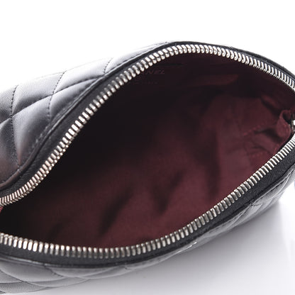 Chanel Lambskin Quilted Cosmetic Case Black 5 of 9