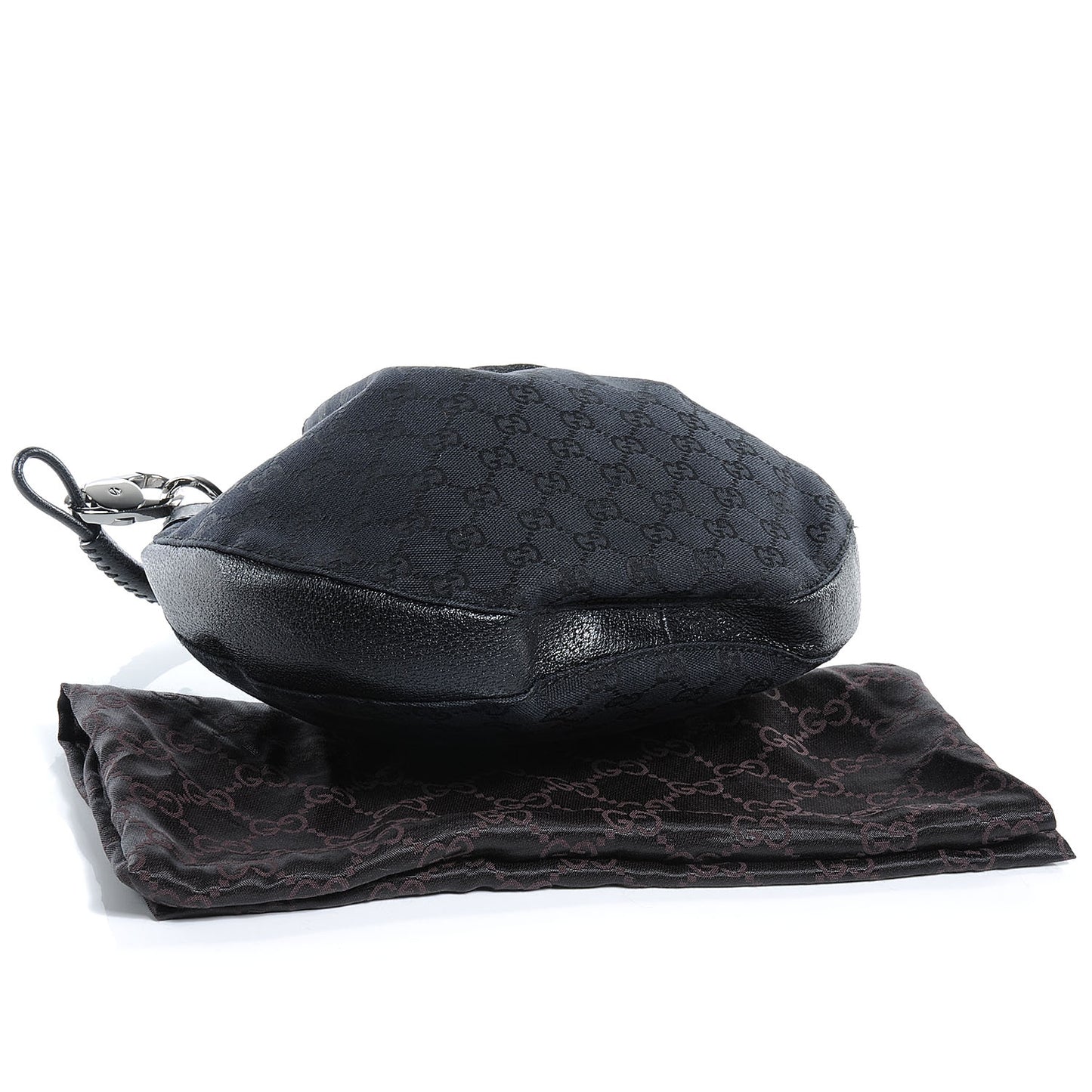 Monogram Drawstring Hobo Black