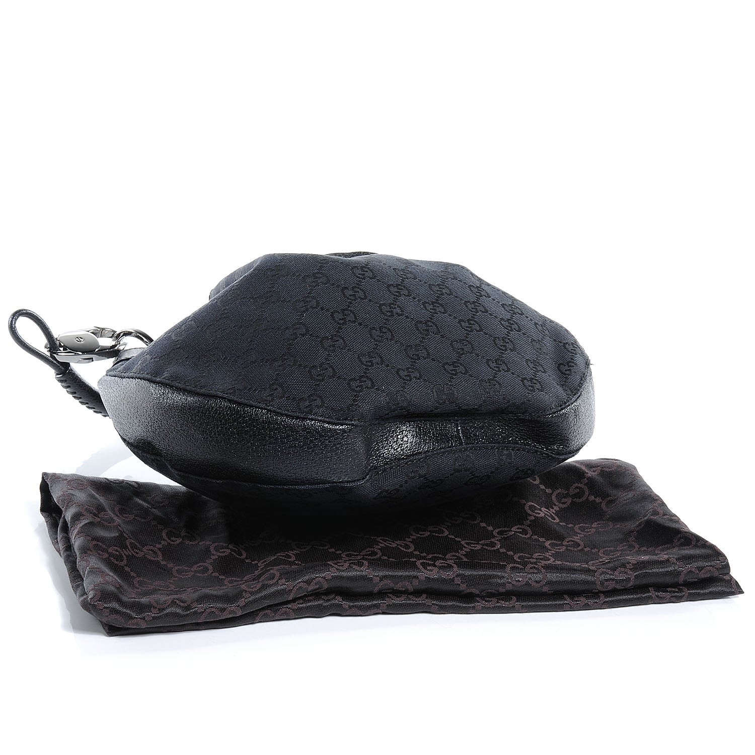 Gucci Monogram Drawstring Hobo Black 4 of 7