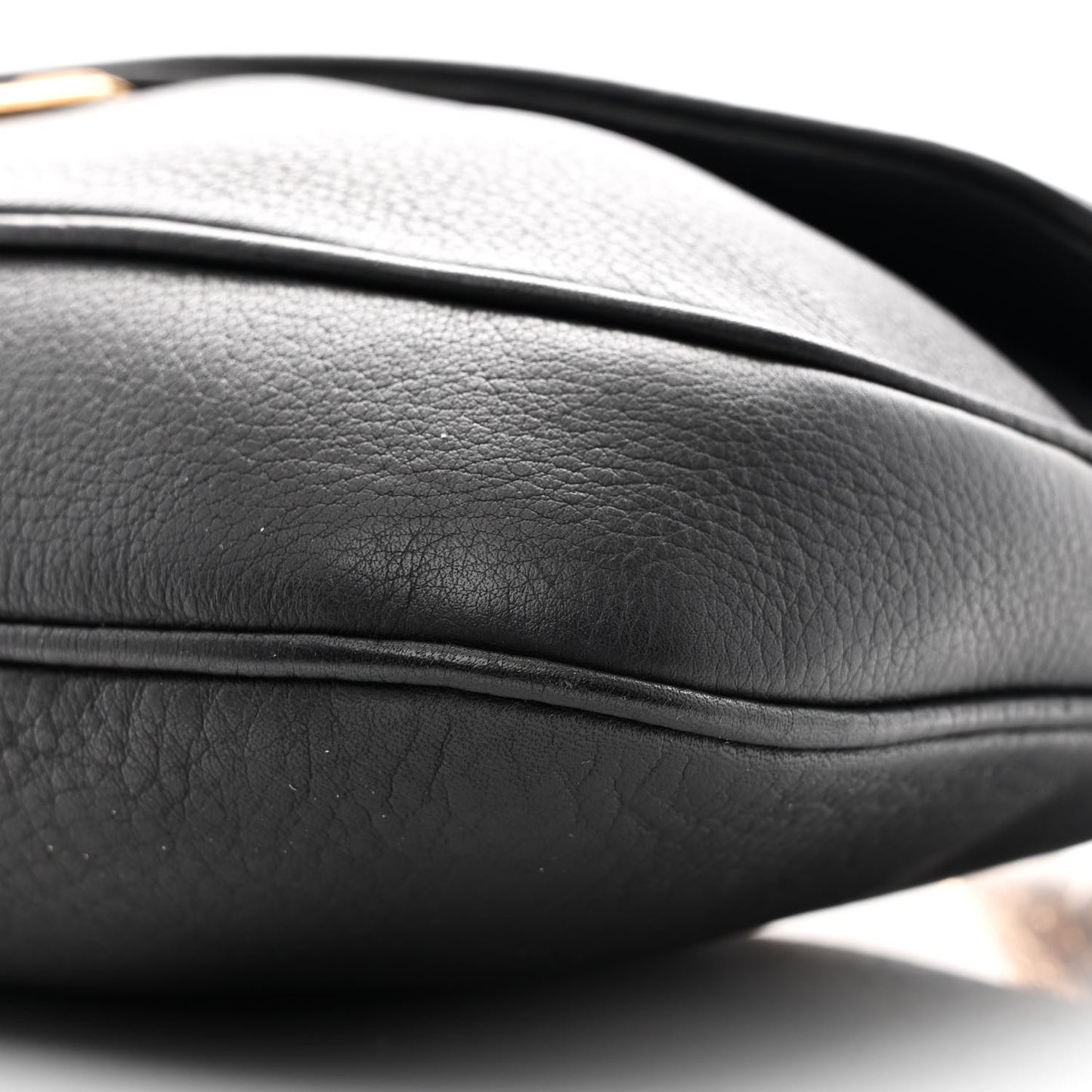 Calfskin Chain Strap Shoulder Bag Black