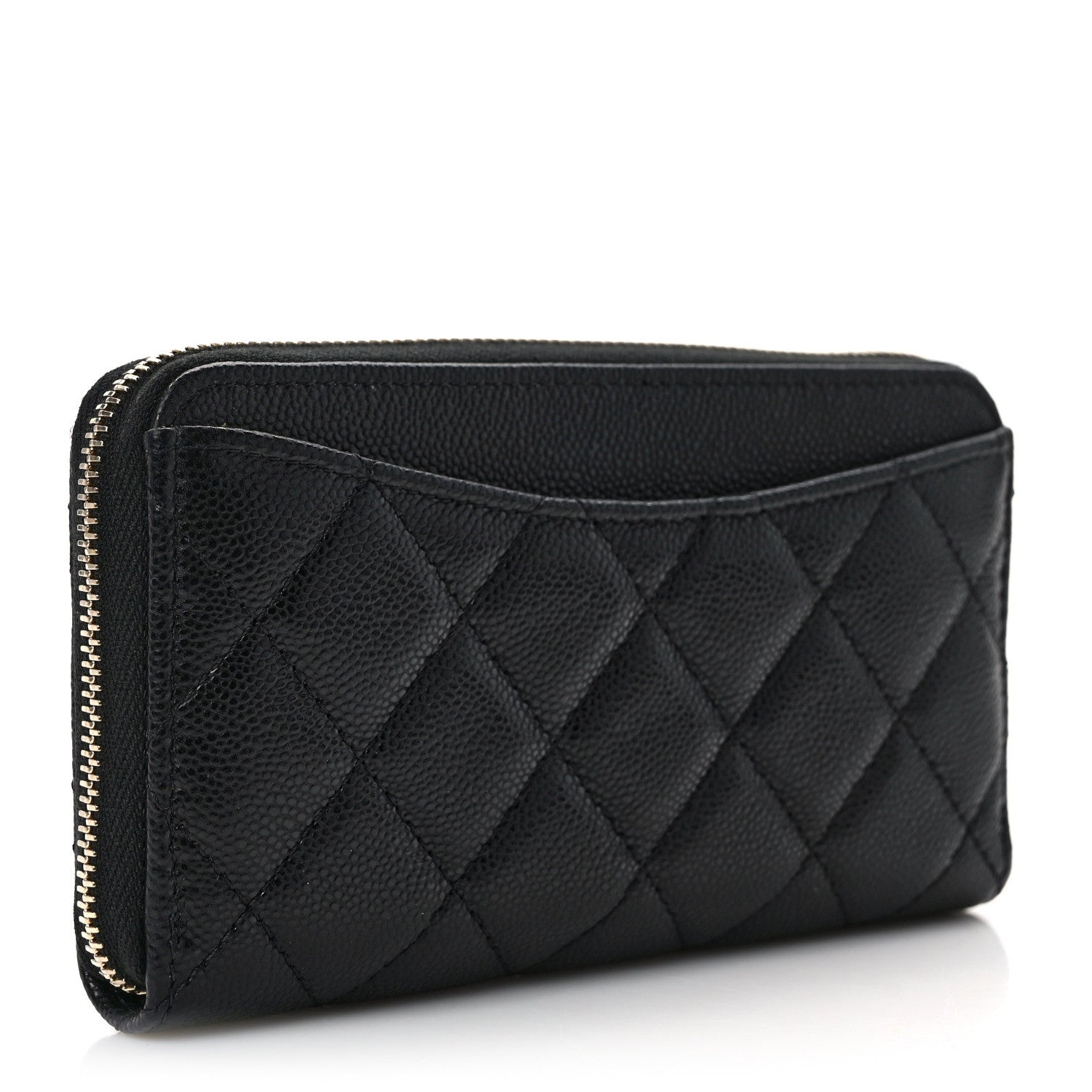 Chanel Caviar Quilted Medium Zip Around Wallet Black 3 of 11