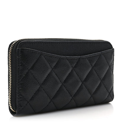 Chanel Caviar Quilted Medium Zip Around Wallet Black 3 of 11