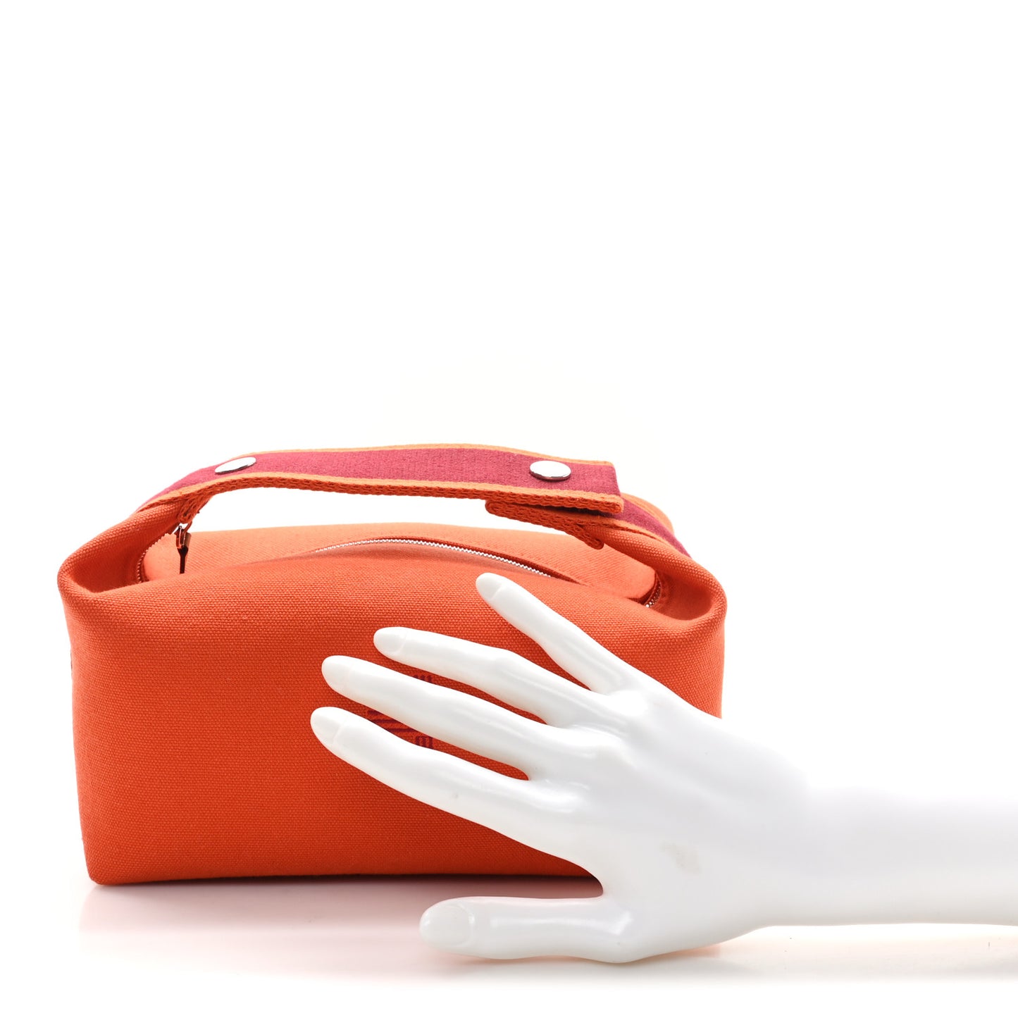 Canvas Small Bride-A-Brac Pouch Orange Burgundy