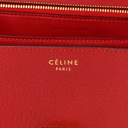 Celine Goatskin Medium Classic Box Flap Bag Dark Pink 6 of 15