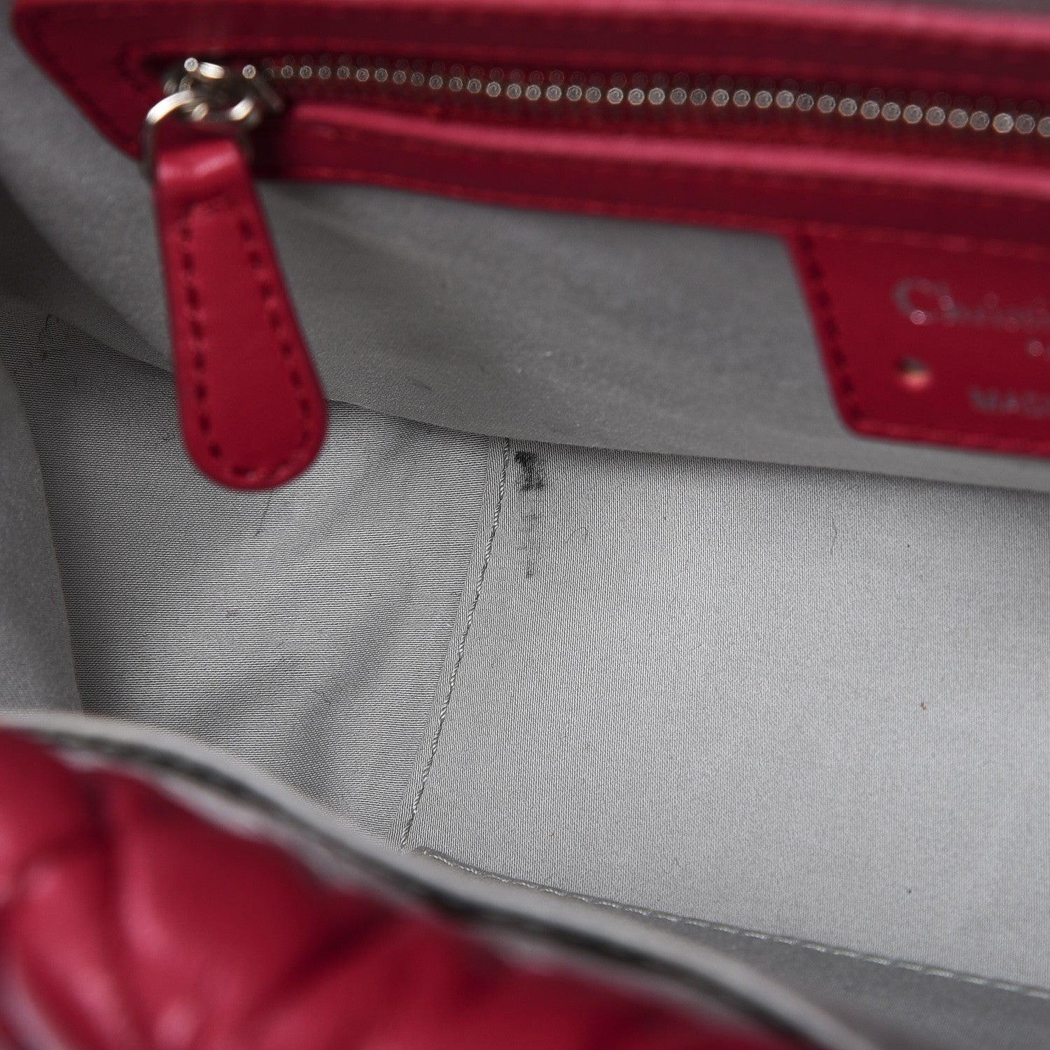 Christian Dior Lambskin Cannage Small Milly La Foret Shoulder Bag Rouge Carmin 8 of 8