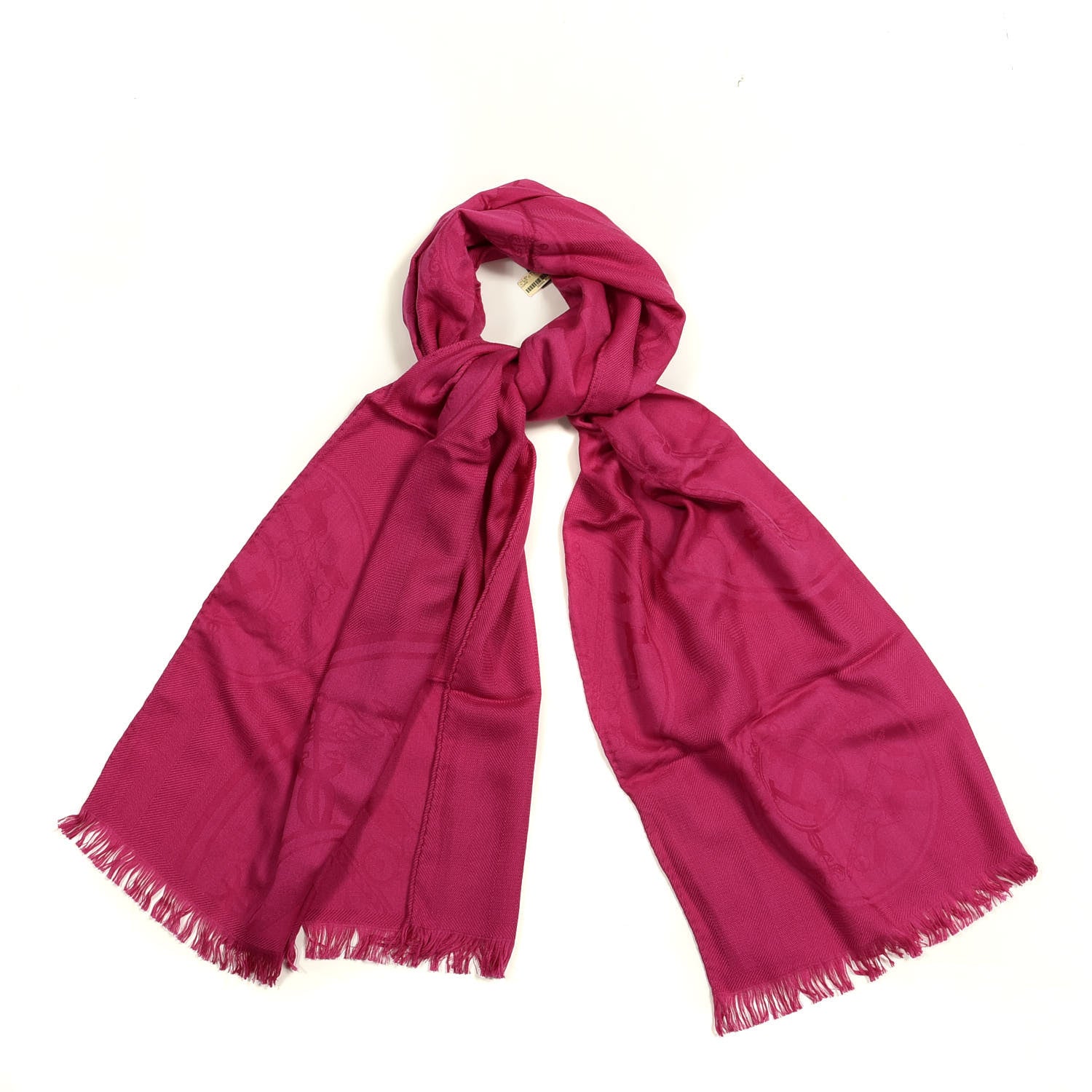 Hermes Cashmere Silk New Libris Stole Pourpre 1 of 4
