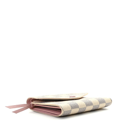 Louis Vuitton Damier Azur Victorine Wallet Rose Ballerine 4 of 9