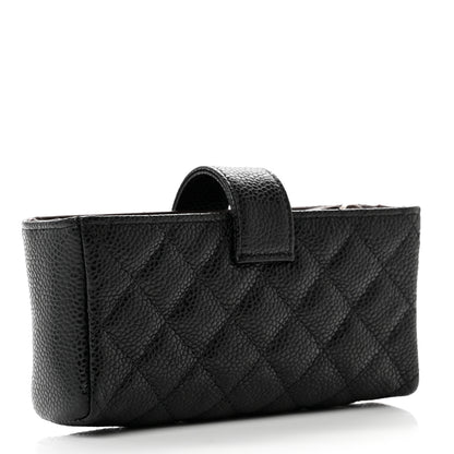 Chanel Caviar Quilted Mini Phone Holder Clutch Black 3 of 8