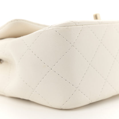 Chanel Lambskin Quilted Mini Rectangular Flap White 9 of 14