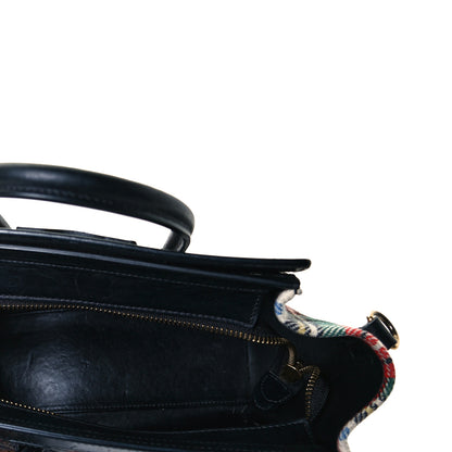 Celine Tartan Calfskin Nano Luggage Red Blue 5 of 8